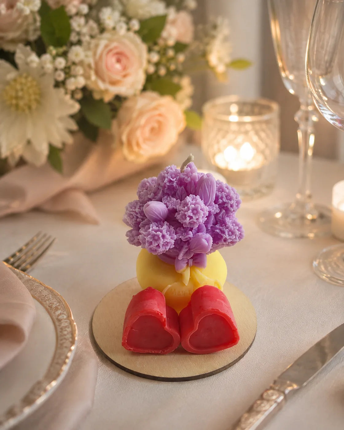 Floral Vase Candle & Wax Melts Gift Set