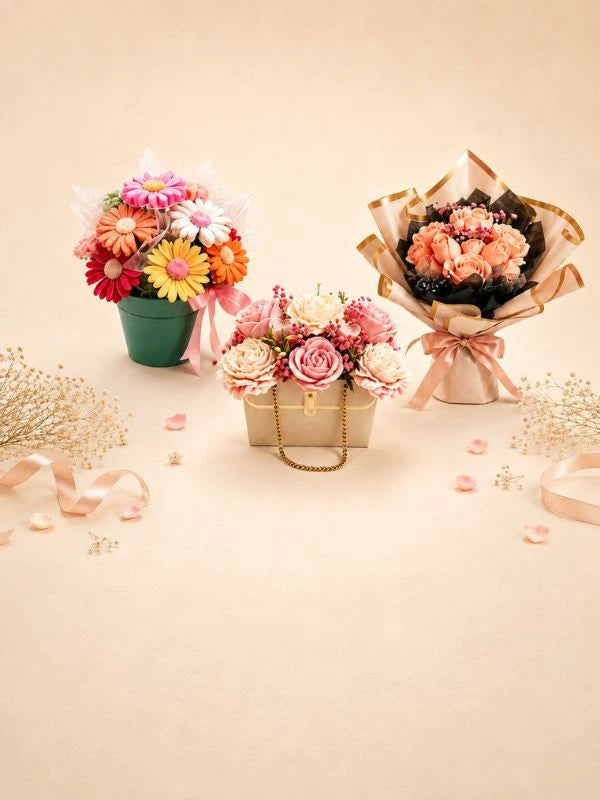 Handmade wax flower bouquets and scented wax gifts by AuraBliss Ireland