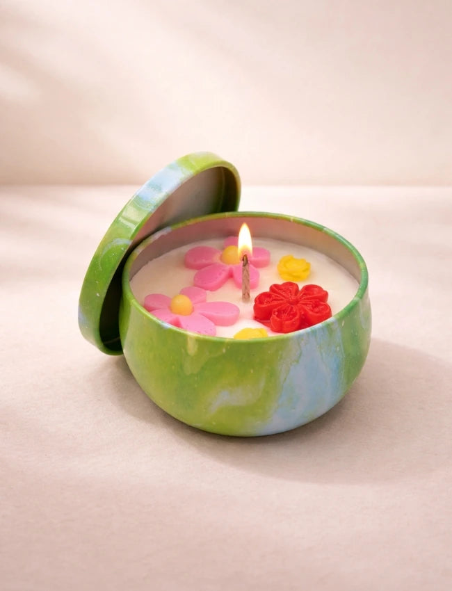 Berry Blossom Raspberry Granita and Frangipani soy candle
