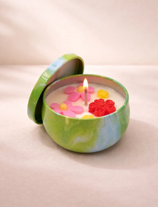 Berry Blossom Raspberry Granita and Frangipani soy candle