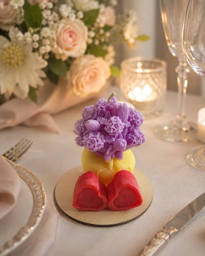 Floral Vase Candle & Wax Melts Gift Set