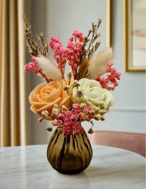 Candle Flower Arrangement