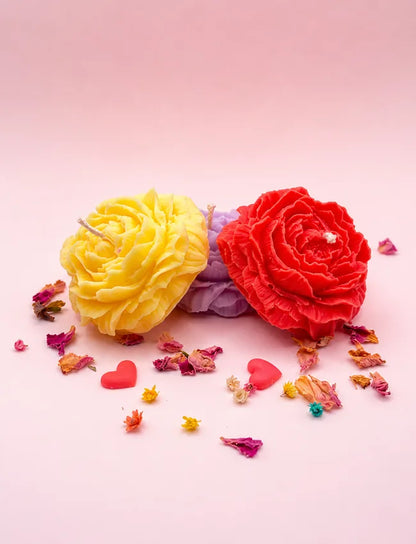 Petal Whisper - Rose-Shaped Soy Wax Candle