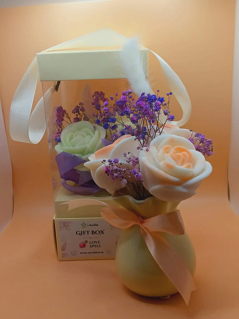 Wax Rose Bouquet Gift Box