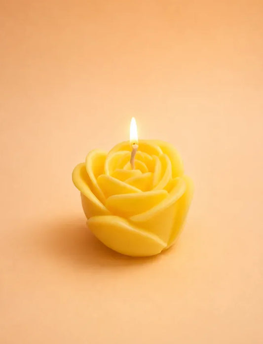 Rose Elegance - Rose-Shaped Soy Wax Candle