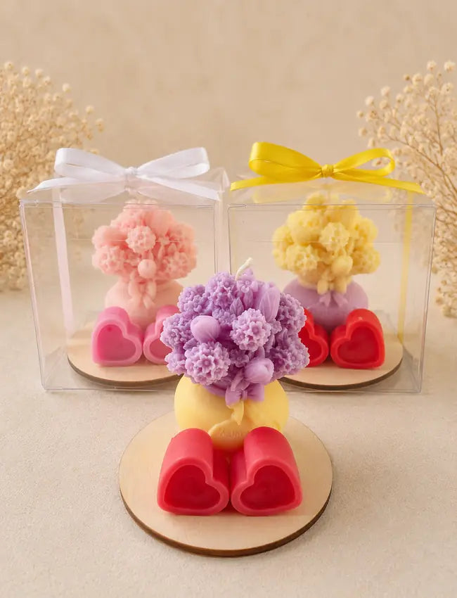 Floral Vase Candle & Wax Melts Gift Set