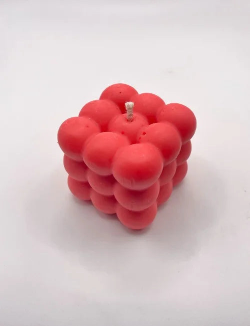 Bubble Bliss Soy Candle in Red