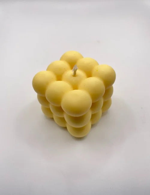 Bubble Bliss Soy Candle in Yellow