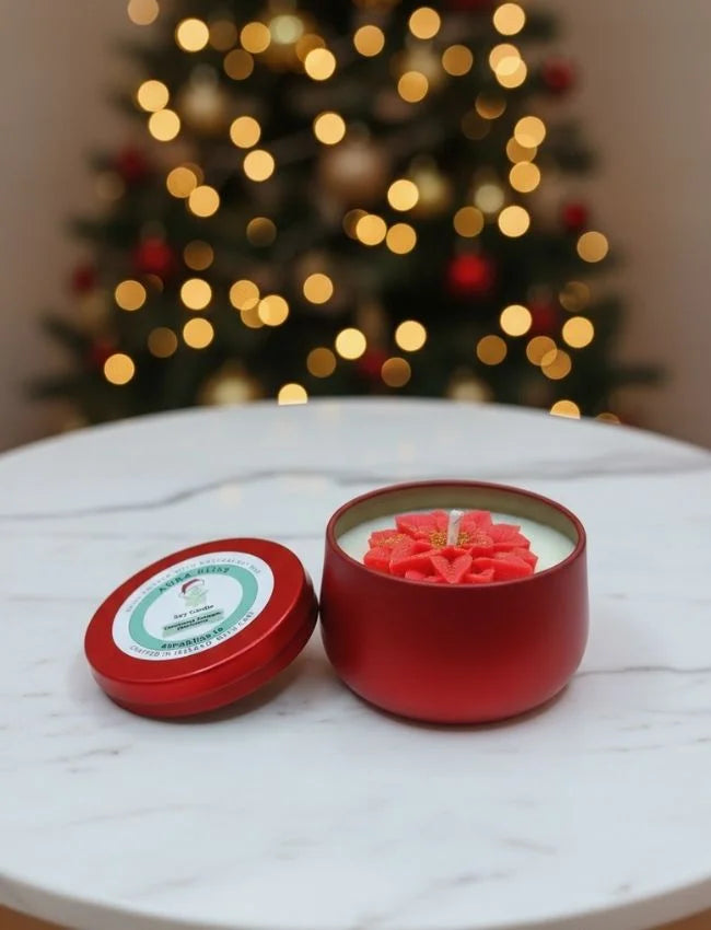 Christmas Bloom Candle by AuraBliss