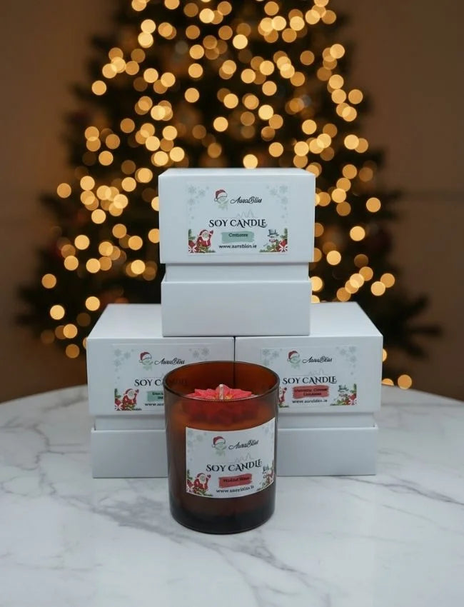 Classic Christmas Glass Candle