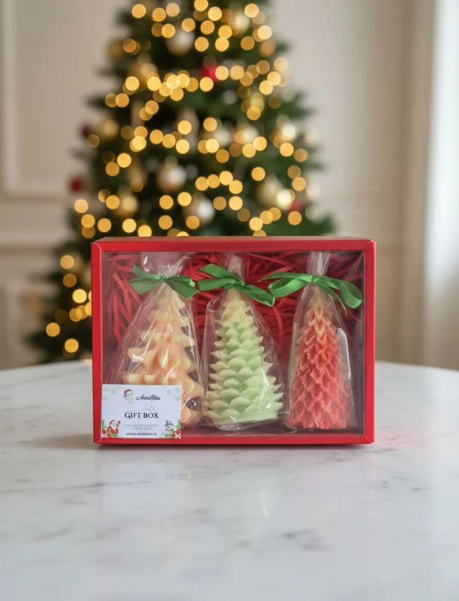 Christmas Tree Candle Trio Gift Set