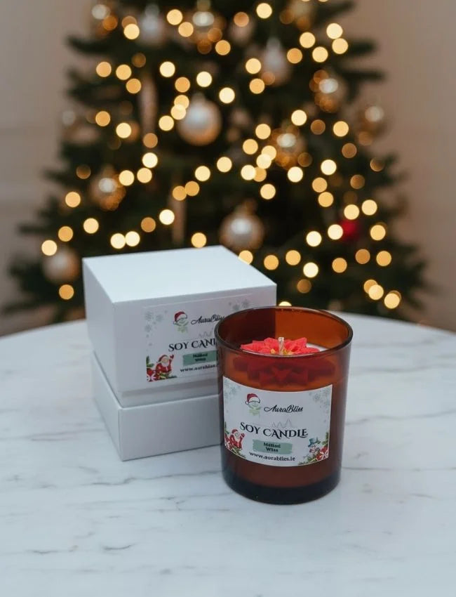 Classic Christmas Glass Candle