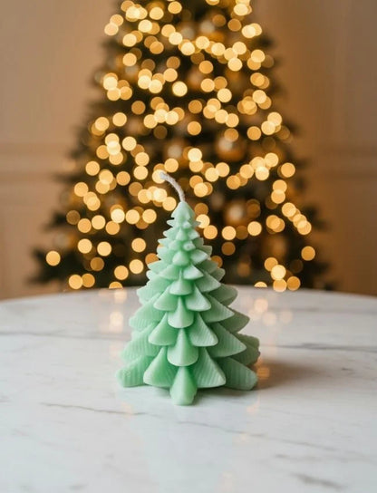 Green Winter Tree handcrafted soy candle