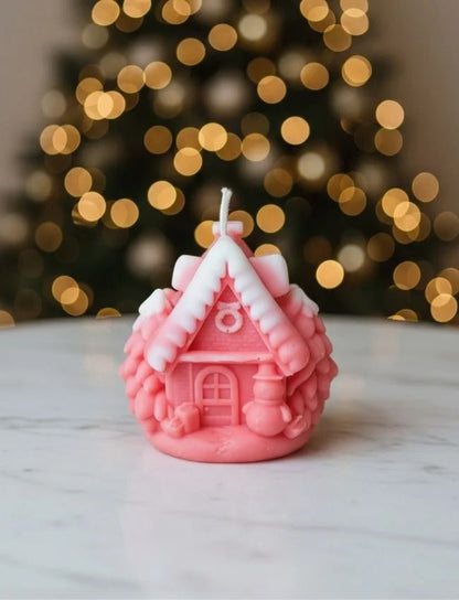 Decorative Gingerbread House Christmas candle