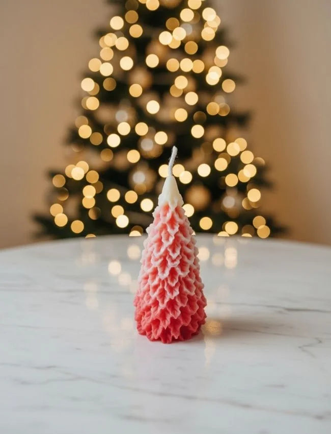 Red Christmas Tree soy candle