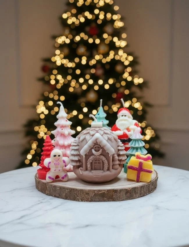 Santa's Forest Christmas candle set