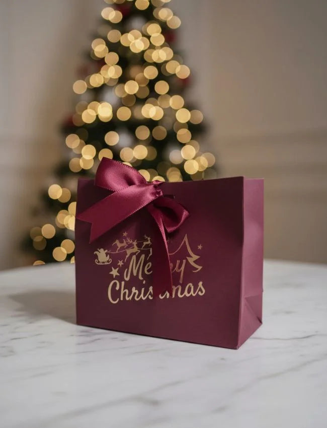 Snowman & Christmas Tree Candle Gift Bag