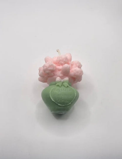 Pink Spring Blossom floral soy wax candle