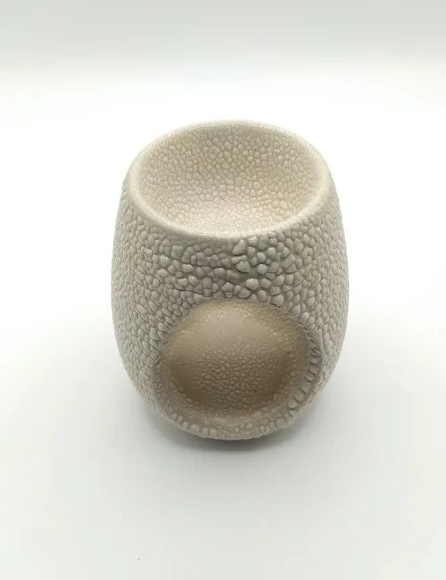 Front view of the Stone Haven Wax Burner with a textured stone finish.
