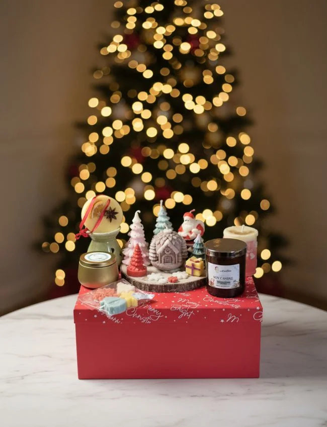 Ultimate Christmas Candle and Diffuser Gift Set in red boxes
